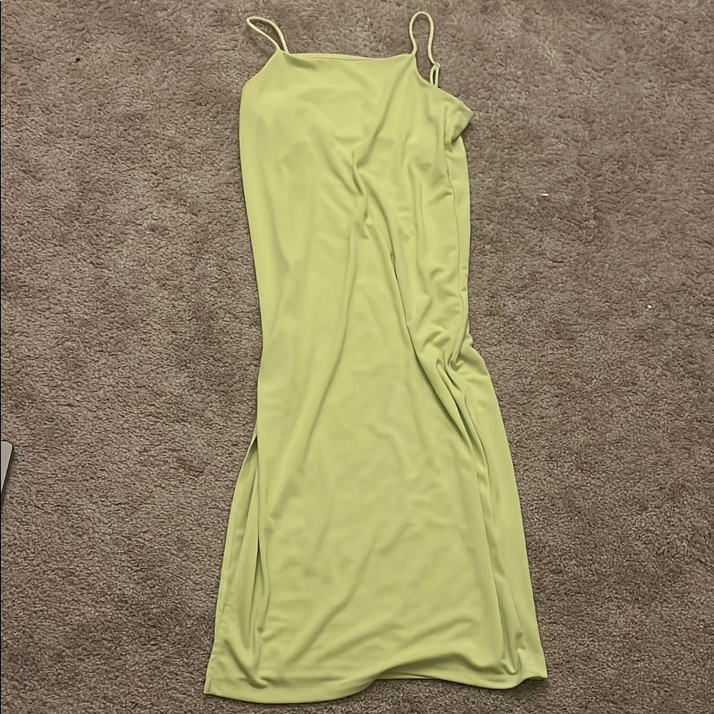 H&M Green Spaghetti Strap Slip Dress